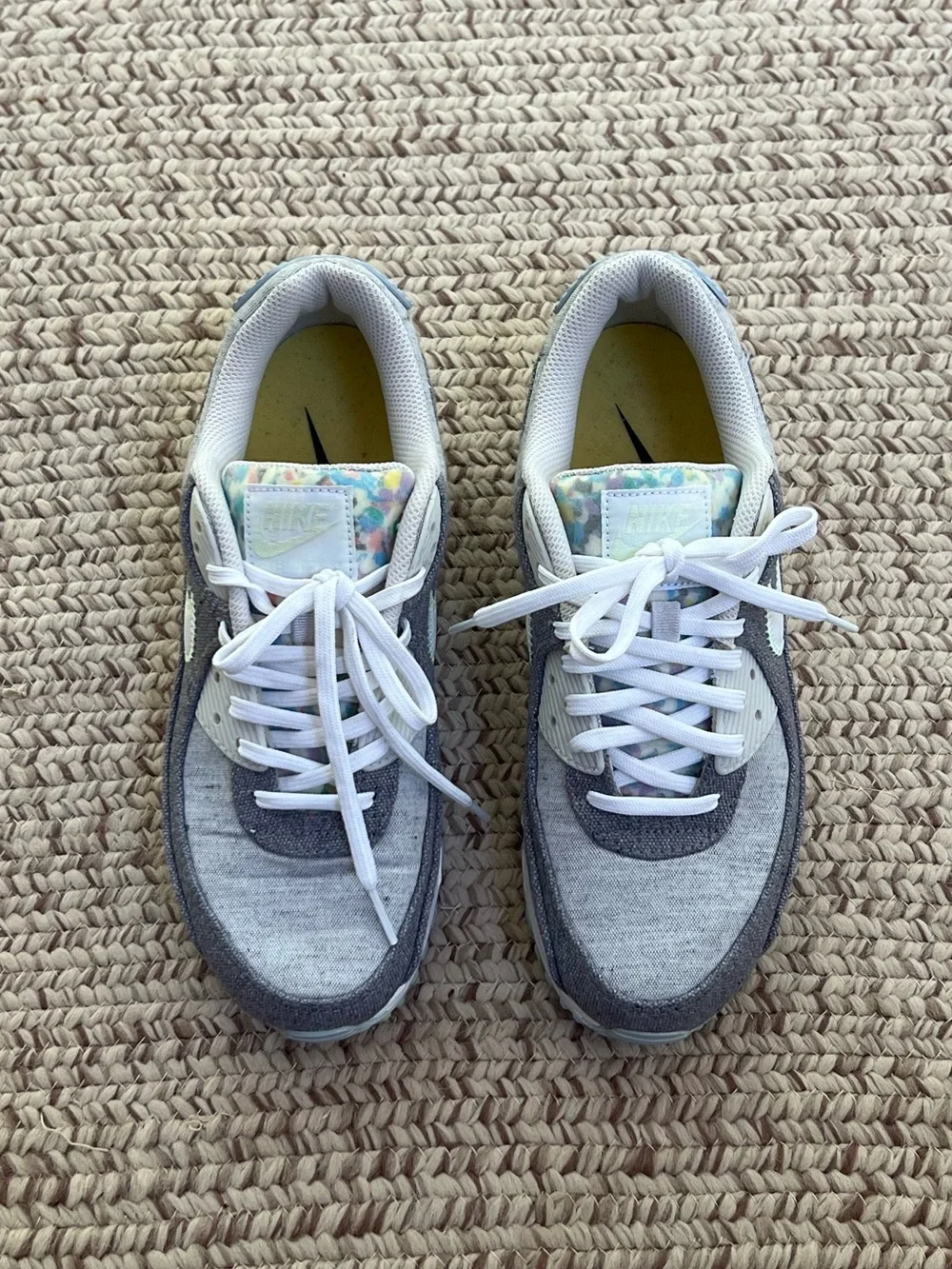 Nike Air Max 90 Gray Stitched Recycled Canvas